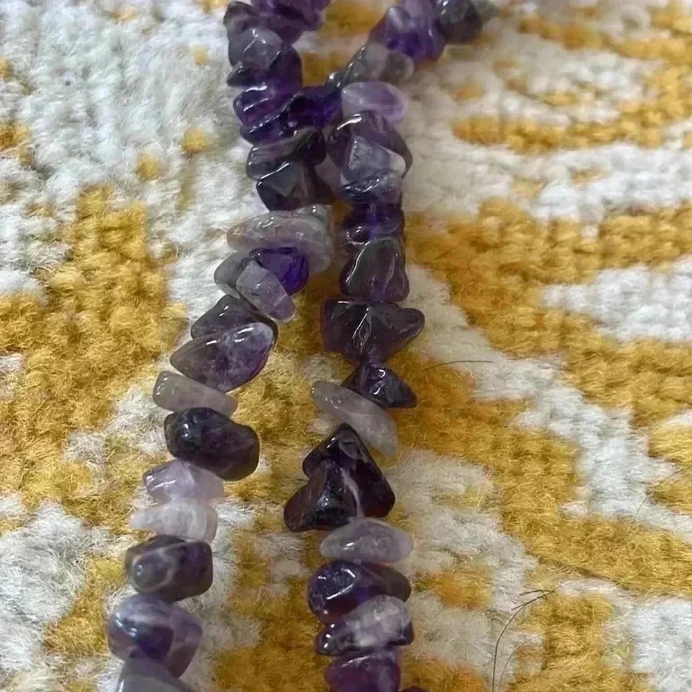 Beautiful, genuine, amethyst, long strand necklace NWOT - Picture 2 of 4